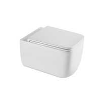 Qtap Gemini унитаз подвесной Ultra Quiet сиденье Slim Duroplast/ Soft-close/ Quick relase 530х365х373 мм WHITE, фото