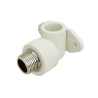 Кут з поліпроп. (90) 20х1/2"з настін. кріплен. д/поліпроп. труб Thermo Alliance, фото