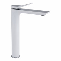 Змішувач для раковини Qtap Presto високий QTPRE269CRW45577 Chrome/White, фото