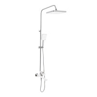 Душова система універсальна Qtap Presto на три споживача (з виливом) QTPRE111CRW45580 Chrome/White, фото