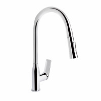 Змішувач для кухні Qtap Vlasta New з висувним виливом QTVLA344CRM45646 Chrome, фото