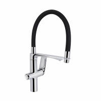 Змішувач для кухні Qtap Vlasta New з гнучким виливом з підключенням для питної води QTVLA364CRM45648 Chrome, фото