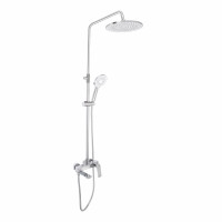 Душова система універсальна Qtap Vlasta New на три споживача (з виливом) QTVLA111CRM45650 Chrome, фото