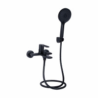 Змішувач для ванни Qtap Taurus (з душовим гарнітуром) QTTAU259BLM45662 Black Matt, фото