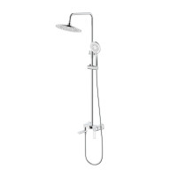 Душова система універсальна Qtap Taurus на три споживача (з виливом) QTTAU111CRM45665 Chrome, фото