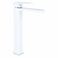 Змішувач для раковини Qtap Gemini високий QTGEM269CRW45679 Chrome/White, фото