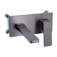 Змішувач для раковини Qtap Gemini прихованого монтажу QTGEM273GMB45695 Gunmetal Black PVD, фото