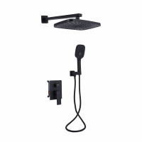 Душова система для душу Qtap Gemini прихованого монтажу на два споживача QTGEM113BLM45697 Black Matt, фото
