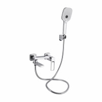 Змішувач для ванни Qtap Gemini Loopi з поворотним виливом (з душовим гарнітуром) QTGEM260CRM45701 Chrome, фото