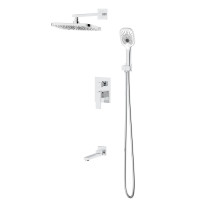 Душова система універсальна Qtap Gemini прихованого монтажу на три споживача QTGEM114CRM45702 Chrome, фото