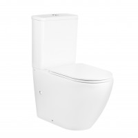 Унітаз-компакт Qtap Robin Ultra Quiet безободковий з сидінням Soft-close QT13222128AUQ1W, фото