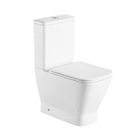 Унітаз-компакт Qtap Cardinal Ultra Quiet безободковий з сидінням Soft-close QT04222168AUQ3W, фото