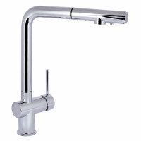 Змішувач для кухні Qtap Rozcesti з висувним виливом з підключенням для питної води QTROZ367CRM45941 Chrome, фото