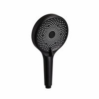 Лійка для ручного душу Qtap Rucni D 130 мм округла QTRUC125BLM45953 Black Matt, фото