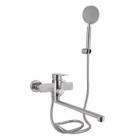 Змішувач для ванни Lidz Luna 005 (з душовим гарнітуром) (k35) LDLUN005NKS46093 Nickel, фото