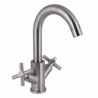 Змішувач для кухні Lidz Wind 161F двохвентильний LDWIN161FNKS46098 Nickel, фото