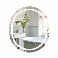 Дзеркало Qtap Gemini 800х700 з LED-підсвічуванням Touch, з антизапотіванням, з димером, рег. темп. кольору (3000-6500K) Reverse QT2578R8070, фото