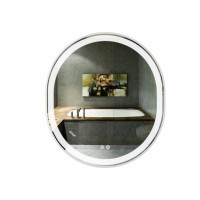 Дзеркало Qtap Gemini 800х700 з LED-підсвічуванням Touch, з антизапотіванням, з димером, рег. темп. кольору (3000-6500K) Reverse QT2578R8071W, фото