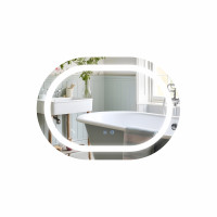 Дзеркало Qtap Gemini 650х900 з LED-підсвічуванням Touch, з антизапотіванням, з димером, рег. темп. кольору (3000-6500K) Reverse QT2578R6590, фото