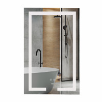 Дзеркало Lidz Kubis 800х500 з LED-підсвічуванням Touch, з антизапотіванням, з димером, рег. яскравості LD78LF9365080, фото