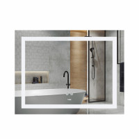 Дзеркало Lidz Kubis 1000х800 з LED-підсвічуванням Touch, з антизапотіванням, з димером, рег. яскравості LD78LF61410080, фото