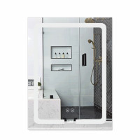 Дзеркало Lidz Kubis 600х800 з LED-підсвічуванням Touch, з антизапотіванням, з димером, рег. яскравості LD78LF9376080, фото