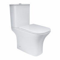 Унітаз-компакт Qtap Presto Quadro безободковий з сидінням Soft-close QT24221215AW, фото