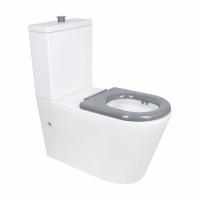 Унітаз підлоговий Qtap Freedom інклюзивний Rimless безобідковий з сидінням Soft-close WHITE QT22226098W, фото