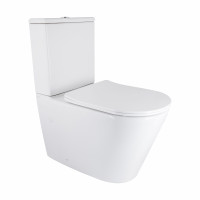 Унітаз підлоговий Qtap Vlasta Ultra Quiet безобідковий з сидінням Soft-close WHITE QT28228300W, фото