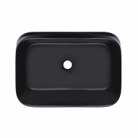 Раковина-чаша Qtap Scorpio 550х390х120 Matt black QT14112243MBN, фото