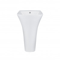 Раковина-моноблок підлогова Crow 445x420x840 мм, White, без донного клапана QT0511G315WN, фото