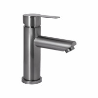 Змішувач для раковини Brinex Pure 001F низький  Graphite BRIPUR001FGRP, фото