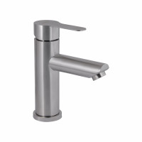 Змішувач для раковини Brinex Pure 001F низький  Nickel BRIPUR001FNKL, фото