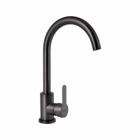 Змішувач для кухні U-образний Brinex Pure 015F U-образний  Graphite BRIPUR015FGRP, фото