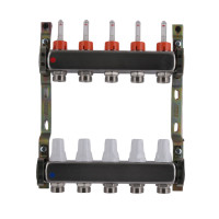 Колектор із витратомірами (нерж.) 3/4"х5 Icma № К073, фото