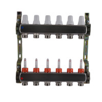 Колектор з витратомірами (нерж.) 3/4" х6 Icma № К073, фото