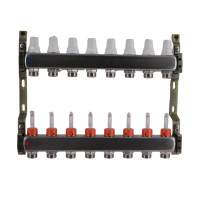 Колектор з витратомірами (нерж.) 3/4" х8 Icma № К073, фото