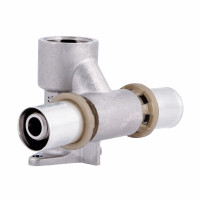 Прес-фітинг Icma трійник 1/2"вх16 настінний прохідний № 422, фото