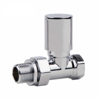 Акційний набір SD Forte (8+2): Кран радіаторний 1/2" прямий хром, фото