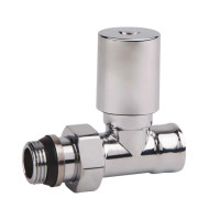 Акційний набір SD Forte (8+2): Кран радіаторний з антипротіканням 1/2" прямий хром, фото