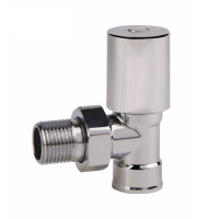 Акційний набір SD Forte (8+2): Кран радіаторний 1/2" кутовий хром, фото