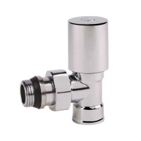 Акційний набір SD Forte (8+2): Кран радіаторний з антипротіканням 1/2" кутовий хром, фото