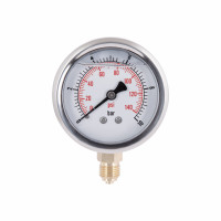 Манометр із гліцерином Thermo Alliancе Forte 10 бар, 1/4"З, нижнє підключення TAF170G10B, фото