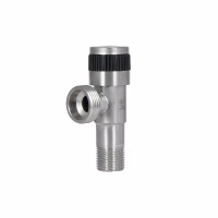 Кран кутовий Thermo Alliance Standart 1/2"Зх3/4"З нерж., з керам. буксою TAS345W1520SS, фото