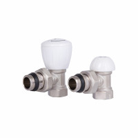 Комплект радіаторних кранів Thermo Alliance Standart 1/2" ВН кутовий TAS232W15, фото