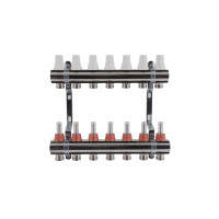 Колектор з витратомірами SD Plus 1" 7 виходів SDO235W7, фото