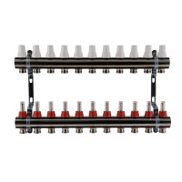 Колектор з витратомірами SD Plus 1" 11 виходів SDO235W11, фото