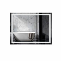 Дзеркало Qtap Mideya (DC-F613) 700х500 з LED-підсвічуванням Touch, з антизапотіванням, димером, рег. яскравості QT2078NCF7050W, фото