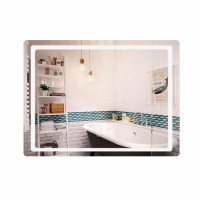 Дзеркало Qtap Mideya (DC-F614) 700х500 з LED-підсвічуванням Touch, з антизапотіванням, димером, рег. яскравості QT2078NCF07050W, фото