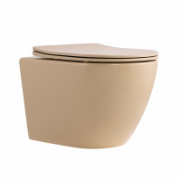 Унітаз підвісний Robin Ultra Quiet 490×365×325 мм, Beige, з сидінням Slim Duroplast / Soft-close / Quick Release QT13332381АSSB Qtap, фото